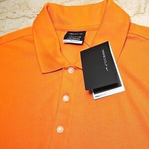 Nike Golf Dri-FIT Mens Orange Golf Short Sleeve Polo Shirt